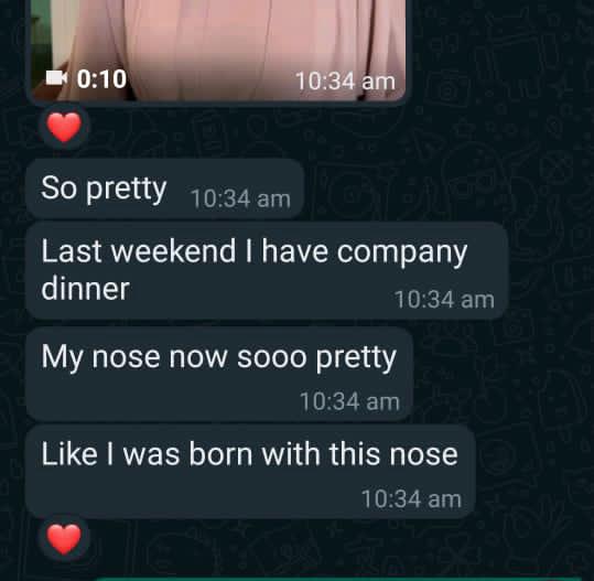 Patient WhatsApp review — The Valley Beauty Medical Spa, aesthetic clinic in Mont Kiara · Sri Hartamas, Kuala Lumpur